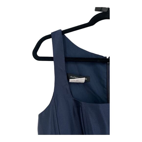 Alfred Sung dress D844 Corset Satin Gown dark blue size 12 - Picture 3 of 6